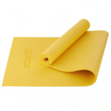 Коврик для йоги и фитнеса STARFIT FM-101 PVC, 1 см, 173x61 см, желтый