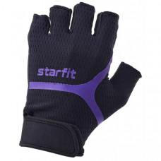 Перчатки для фитнеса STARFIT WG-103, черный/фиолетовый