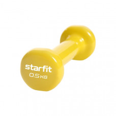 Гантель виниловая STARFIT DB-101, 0,5 кг, желтый