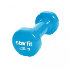 Гантель виниловая STARFIT DB-101, 2,5 кг, синий
