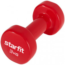 Гантель виниловая STARFIT DB-101, 3 кг, красный