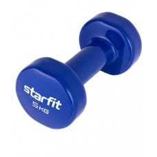 Гантель виниловая STARFIT DB-101, 5 кг, темно-синий