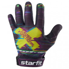 Перчатки для фитнеса STARFIT WG-104, с пальцами, черный/мультицвет