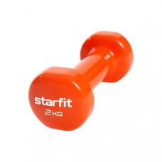 Гантель виниловая STARFIT DB-101, 2 кг, оранжевый