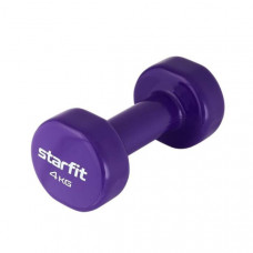 Гантель виниловая STARFIT DB-101, 4 кг, фиолетовый