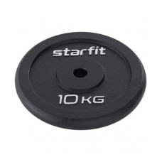 Диск чугунный STARFIT BB-204, 26 мм, 10 кг, черный