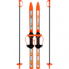 Лыжи детские Вираж-спорт с палками 100 см крепление Цикл (12) в сетке 7085-00