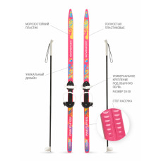 Лыжный комплект подростковый NovaSport Pink Flower с универсальным креплением (6)