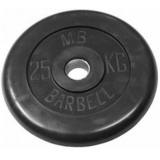 Диск обрезиненный, чёрного цвета, 51 мм, 20 кг  Atlet